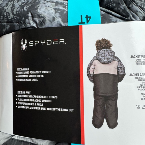 Spyder Black and Gray Snowsuit Set 4T - Picture 5 of 8
